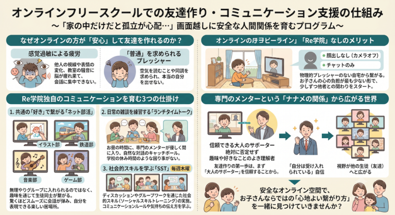 発達障害(LD/ADHD/自閉症スペクトラム)・ギフテッド(2E)の通信制オンラインスクール・フリースクールRe学院の不登校ブログ