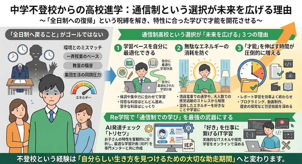 発達障害(LD/ADHD/自閉症スペクトラム)・ギフテッド(2E)の通信制オンラインスクール・フリースクールRe学院の不登校ブログ