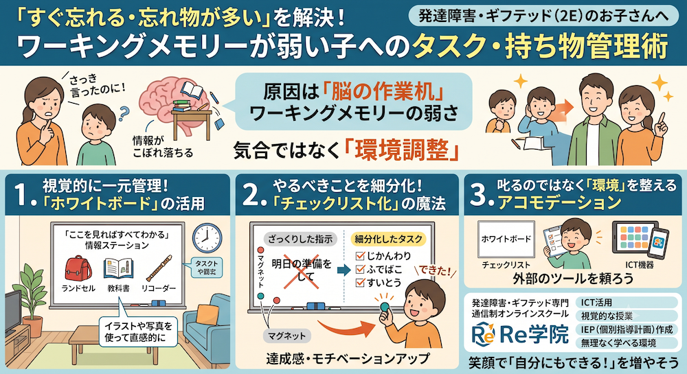 発達障害(LD/ADHD/自閉症スペクトラム)・ギフテッド(2E)の通信制オンラインスクール・フリースクールRe学院の不登校ブログ