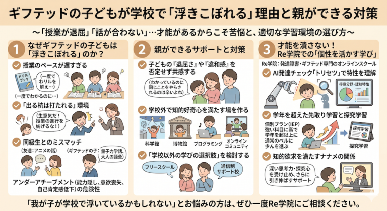 発達障害(LD/ADHD/自閉症スペクトラム)・ギフテッド(2E)の通信制オンラインスクール・フリースクールRe学院のブログ